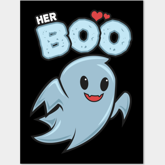 Halloween Costume Her Boo Ghost for Him Wall Art by creative