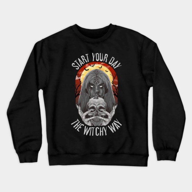 Halloween Witchy Way Day Mysterious Crewneck Sweatshirt by creative
