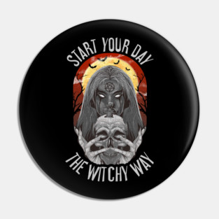 Halloween Witchy Way Day Mysterious Pin