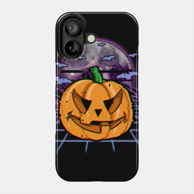 Vaporwave Halloween Jack o Lantern Phone Case by creative