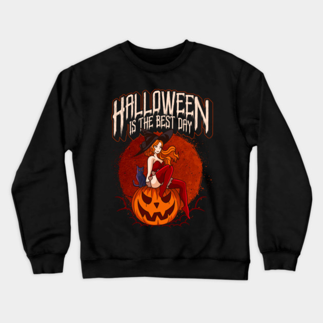 Halloween Anime Witch Costume Design Crewneck Sweatshirt by creative