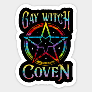 Gay Witch Coven Pentagram for Halloween Magnet