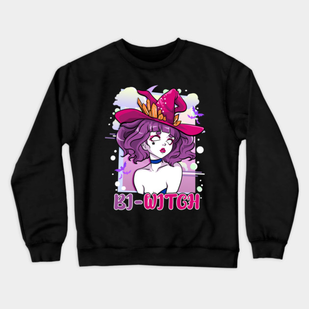 Bi Witch Bisexual Witch Pun for Halloween Crewneck Sweatshirt by creative