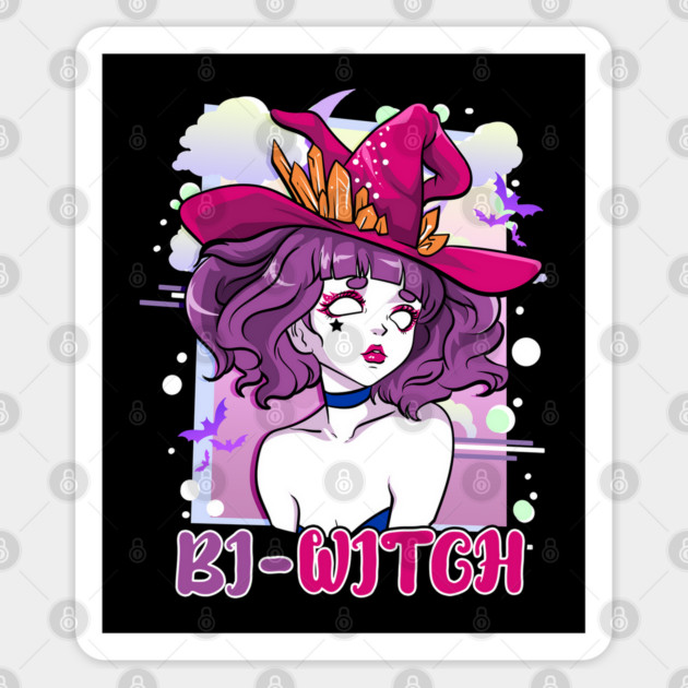 Bi Witch Bisexual Witch Pun for Halloween Sticker by creative