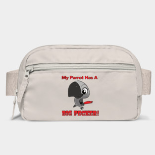 My African Grey Parrot has a Big Pecker Bag
