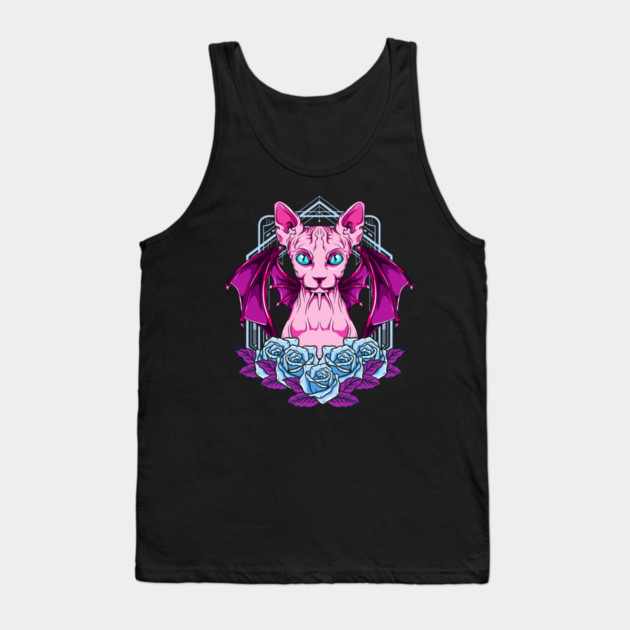 Sphynx Goth Cat Mysterious & Sophisticated Tank Top by creative