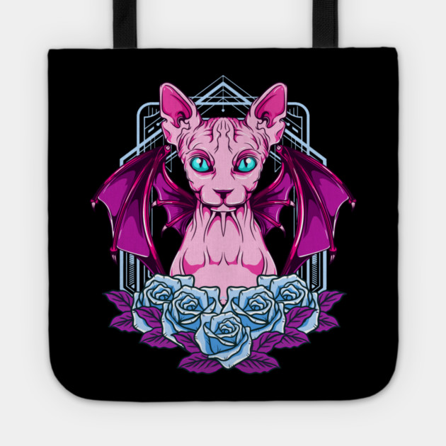 Sphynx Goth Cat Mysterious & Sophisticated Tote by creative