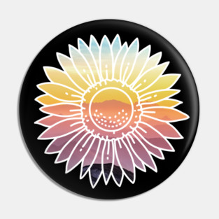 TA Colorful Outdoor Sunflower Pin