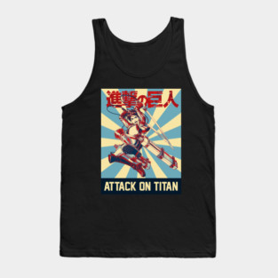 attack on titan,eren battle Tank Top