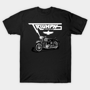 Vintage Triumph Thunderbird Motorcycle MotorManiac T-Shirt