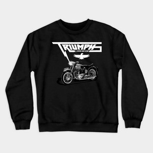 Vintage Triumph Thunderbird Motorcycle MotorManiac Crewneck Sweatshirt