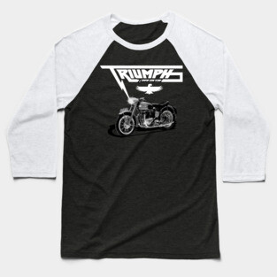 Vintage Triumph Thunderbird Motorcycle MotorManiac Baseball T-Shirt