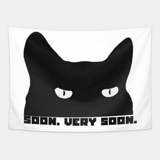 Devious Scheming Cat Soon Very Soon MotorManiac Tapestry