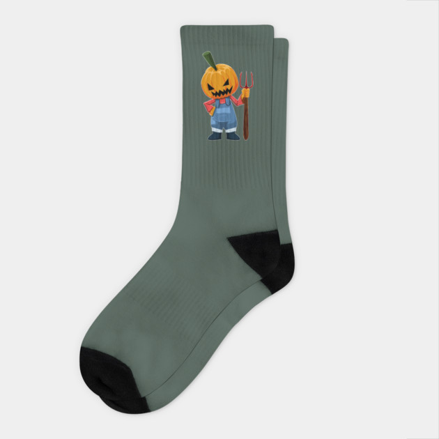 PUMPKIN FARMER Socks by droidmonkey