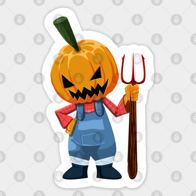 PUMPKIN FARMER Sticker by droidmonkey