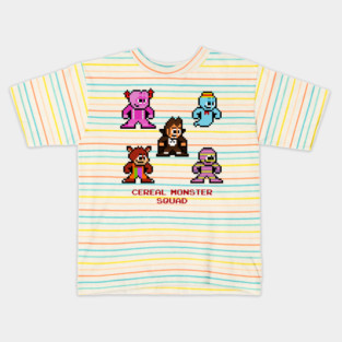 Cereal Monster Squad 8bit Pixel Art Kids T-Shirt