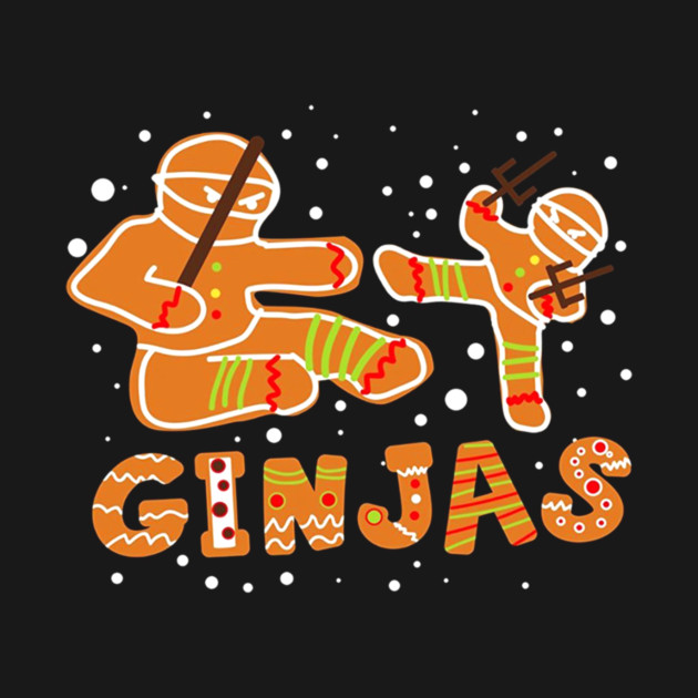 Ginjas Gingerbread Ninjas TShirt Christmas by klausgaiser