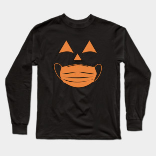 Pumpkin Face Shirt, Jack O Lantern Shirt, Matching Pumpkin Shirt, Halloween Pumpkin Shirt,Pumpkin Face Mask Halloween Long Sleeve T-Shirt