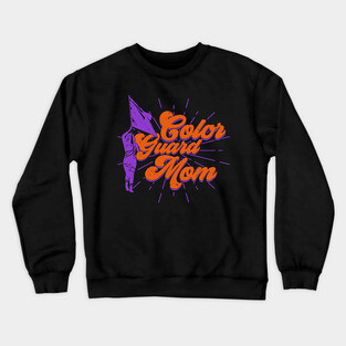 Flag Spinning Color Guard Mom Crewneck Sweatshirt