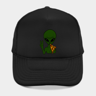 Funny Alien Eating Pizza Halloween Gift Hat