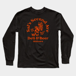 "Sal's Second Ave Deli & Beer" Cool New York Style Deli Art Long Sleeve T-Shirt