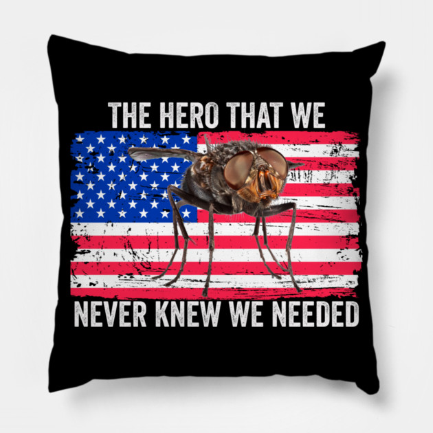 Hero We Never Knew We Needed Pence Fly Pillow by belownormal