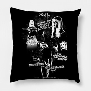 Buffy the vampire slayer quotes poster Pillow