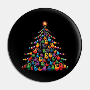 Guitar Christmas Tree Pin