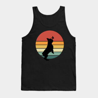 French bulldog vintage sun and butterfly for frenchie lover Tank Top