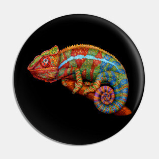 Panther Chameleon Pin