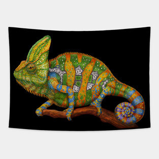 Veiled Chameleon Tapestry