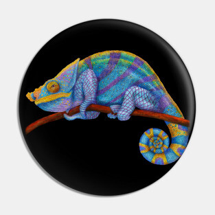 Panther Chameleon Pin