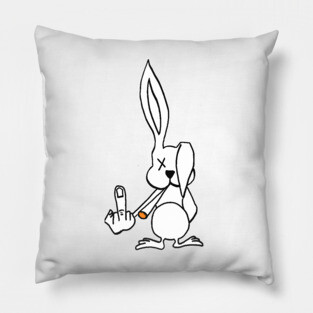 Attitude Bunny Pillow