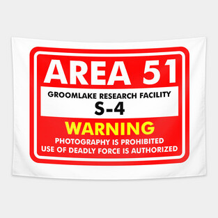 Area 51 Sign Tapestry