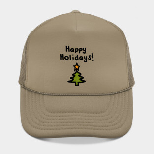 Happy Holidays Christmas Tree Hat