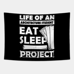 Eat Sleep Project Architecture Student Gift Tapestry