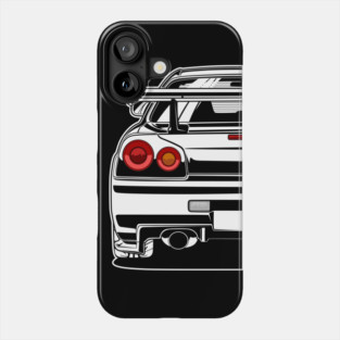 Nissan Skyline GTR R34 (White Print) Phone Case