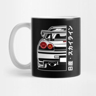 Nissan Skyline GTR R34 (White Print) Mug
