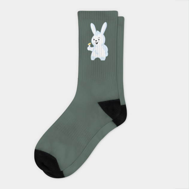 LUCKY RABBIT Socks by droidmonkey