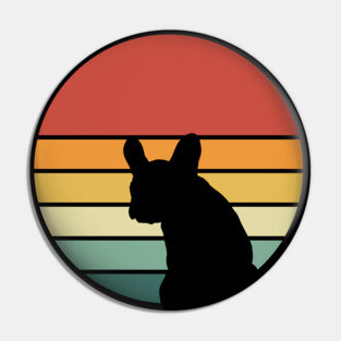 French bulldog vintage sun, frenchie mom and dad Pin