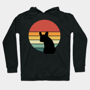 French bulldog vintage sun, frenchie mom and dad Hoodie
