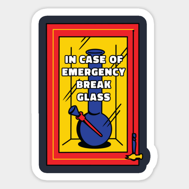 Emergency Bong Sticker by Cosmo Gazoo