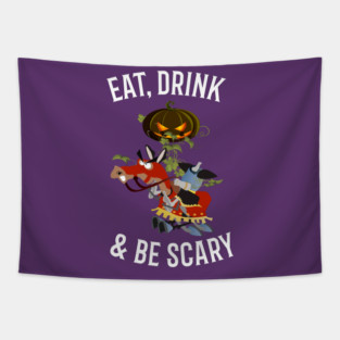 Eat, Drink and Be Scary Tapestry