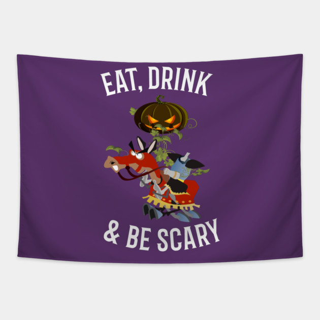 Eat, Drink and Be Scary Tapestry by MCALTees
