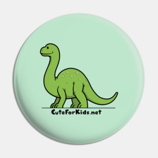CuteForKids - Brontosaurus - Branded Pin