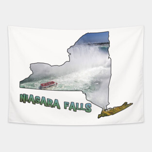 New York State Outline (Niagara Falls) Tapestry