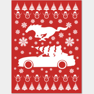 CHRISTMAS MUSTANG Posters and Art