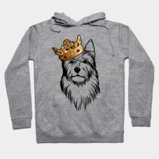 Australian Terrier Dog King Queen Wearing Crown Hoodie
