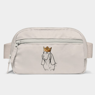 Basset Hound Dog King Queen Wearing Crown Bag