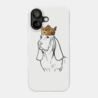 Basset Hound Dog King Queen Wearing Crown Phone Case